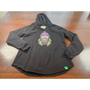 Wild Tribute Ice Mountain Hoodie Black Women's Small